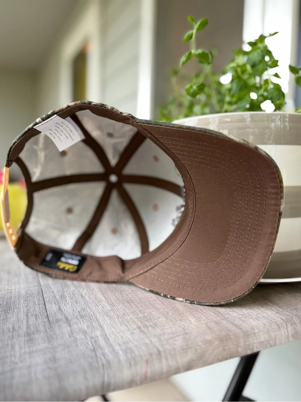 Cabela's Camouflage Baseball Cap in Green and Brown OSFM